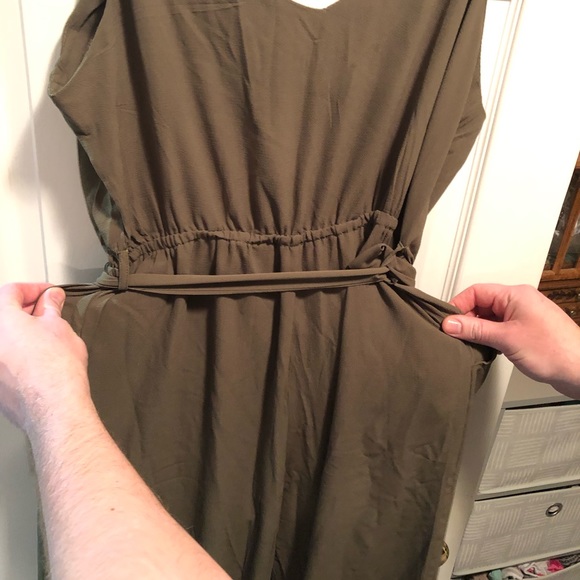 Olive romper / jumpsuit - Picture 7 of 11